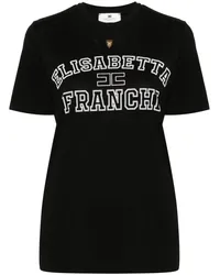 Elisabetta Franchi T-Shirt mit Logo-Print Schwarz