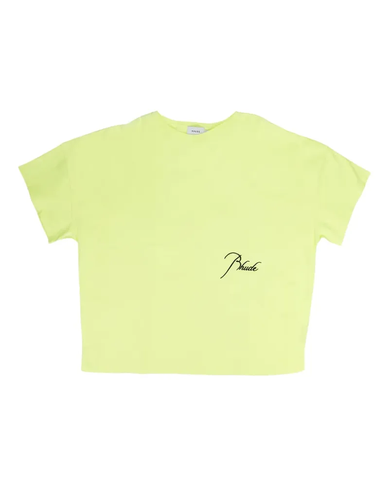 RHUDE Wendbares T-Shirt mit Logo-Print - Gelb Gelb