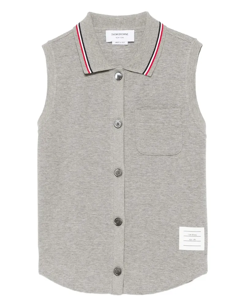 Thom Browne Weste mit aufgesetzten Taschen - Grau Grau