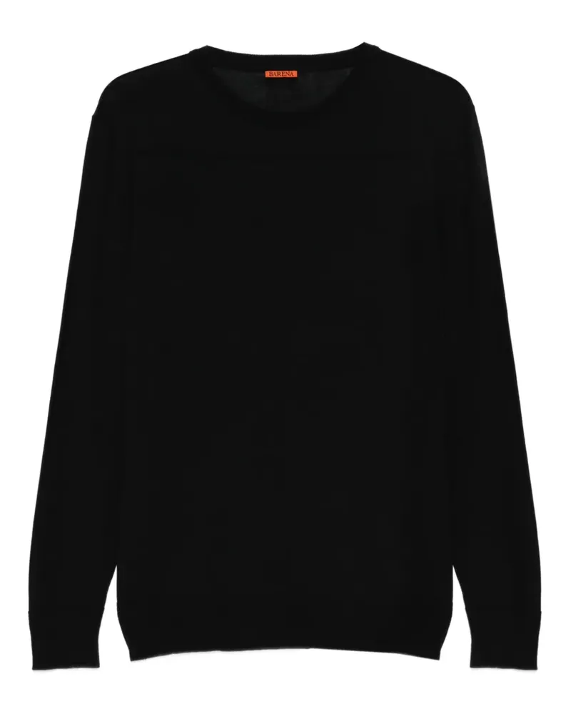 BARENA Pullover mit Rundhalsausschnitt - Schwarz Schwarz