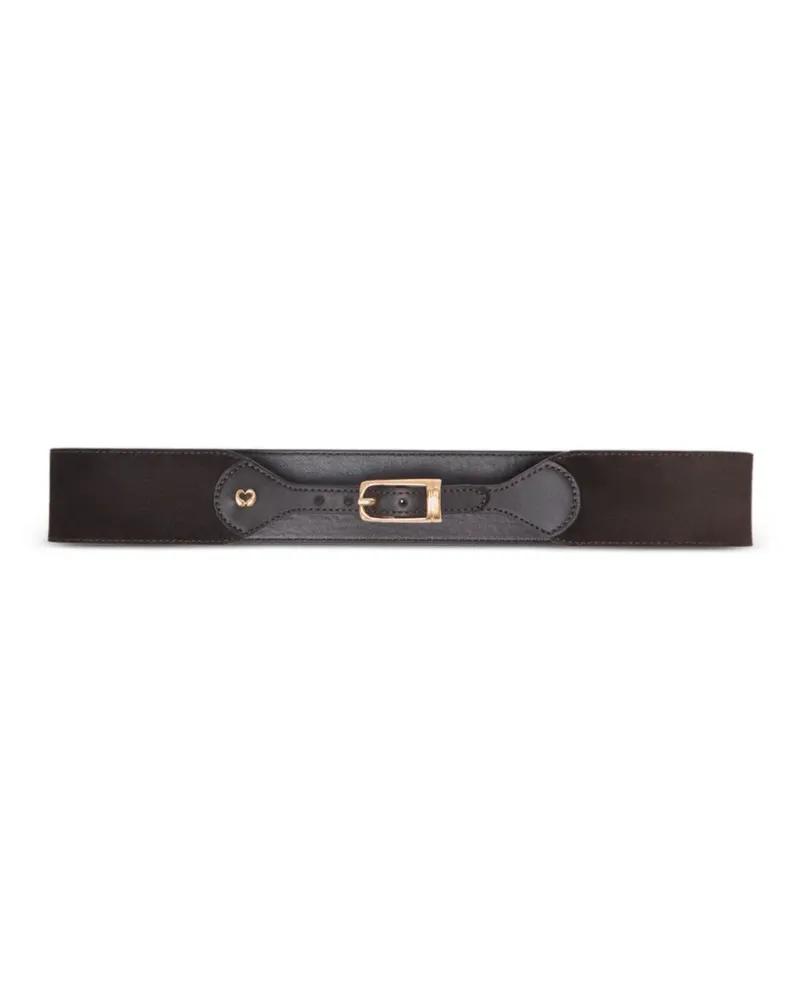 Maje Corsage aus Wildleder und Leder - Braun Braun