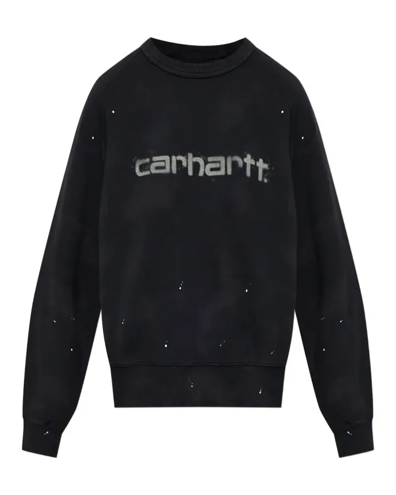 Carhartt WIP paint-splatter logo-print sweatshirt - Schwarz Schwarz