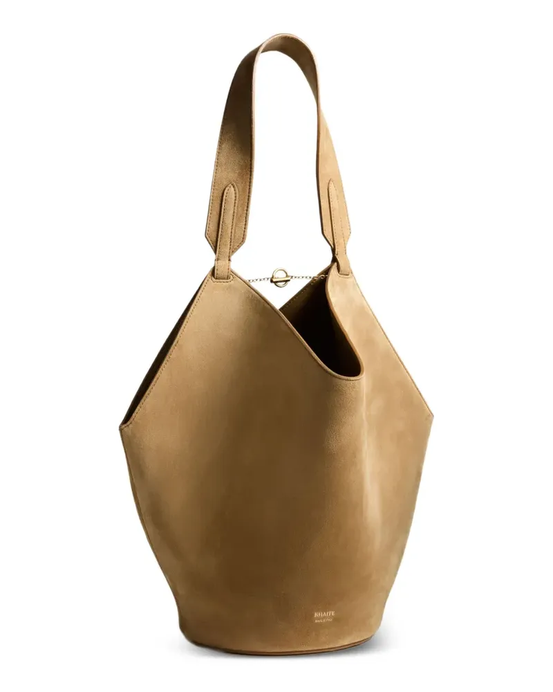 KHAITE Kleine Lotus Schultertasche aus Wildleder - Braun Braun