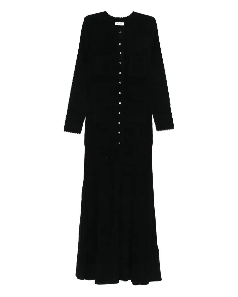 Sandro Maxikleid mit Knopfdetail - Schwarz Schwarz