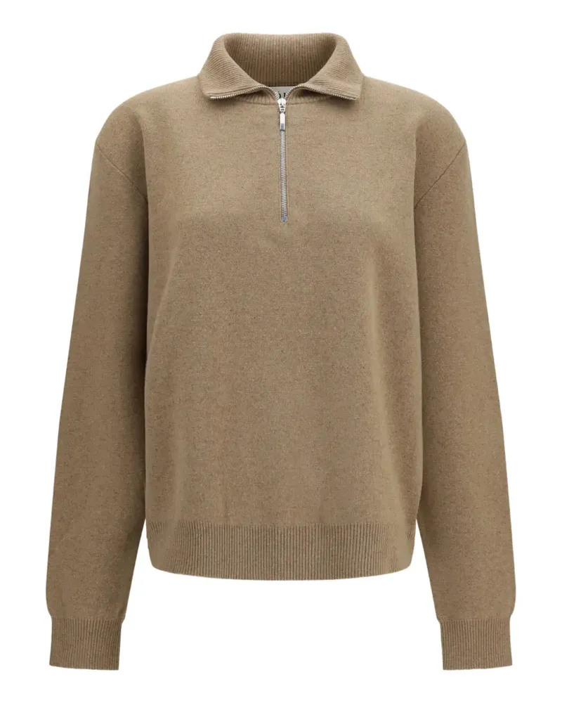 Róhe Mouliné-Pullover mit Reißverschluss - Nude Nude