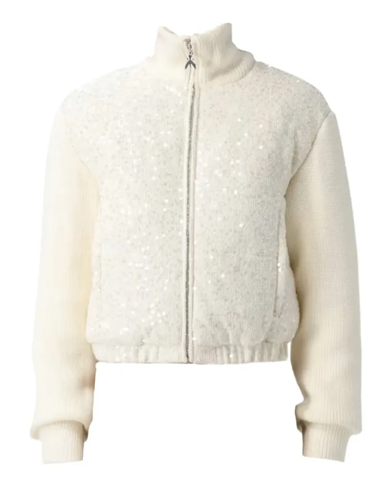 Patrizia Pepe Gestrickte Jacke mit Pailletten - Nude Nude