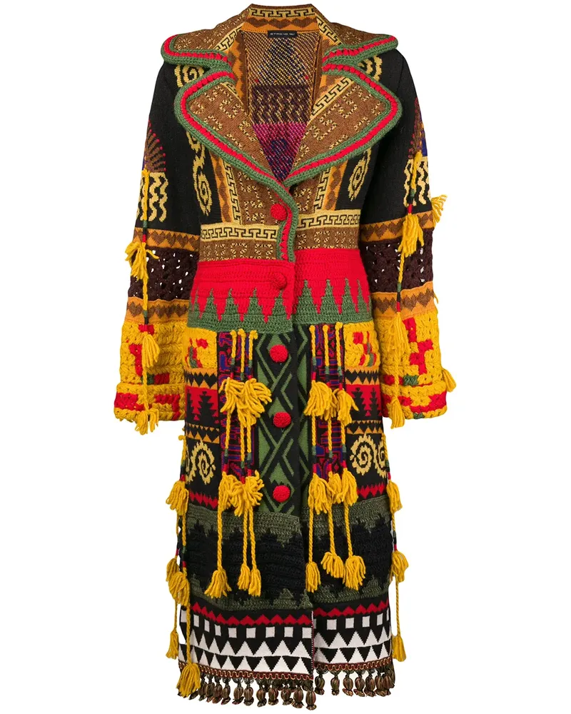 Etro Gestrickter Oversized-Mantel - Gelb Gelb