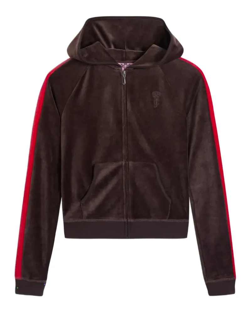 Juicy Couture Heritage Hoodie mit Streifendetail - Braun Braun