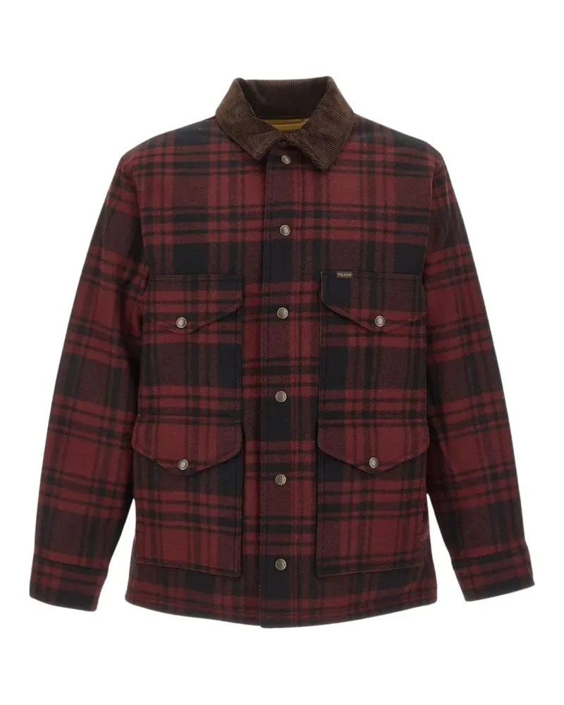 Filson check-pattern corduroy-collar jacket - Rot Rot