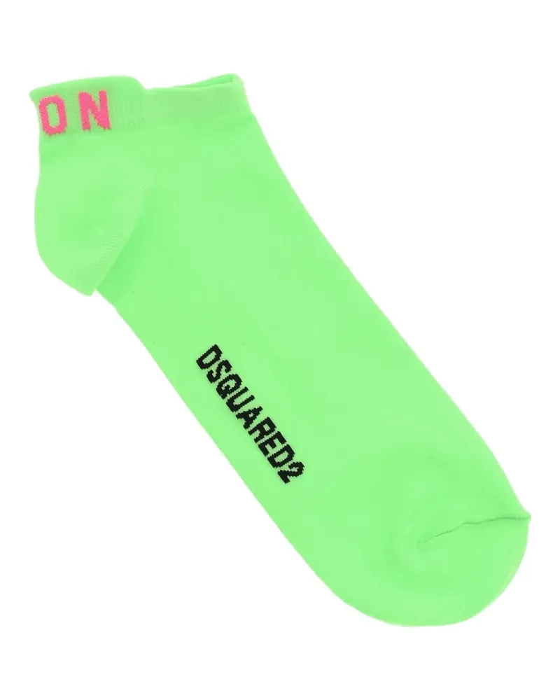Dsquared2 Icon logo-print socks - Grün Grün