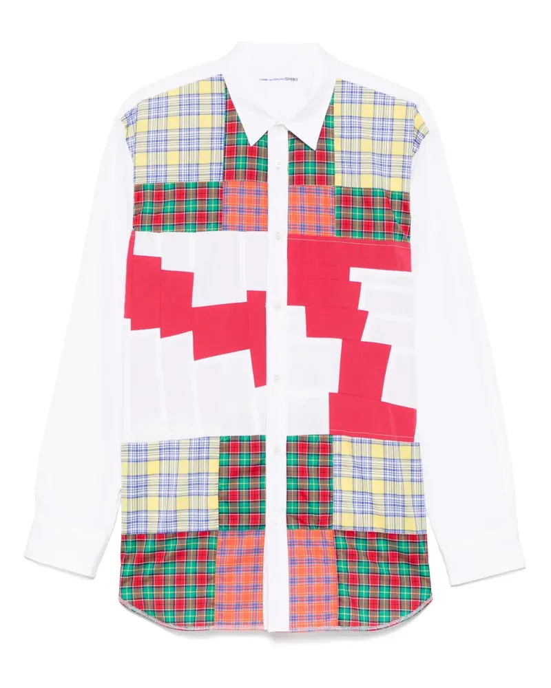 Comme des Garçons Hemd im Patchwork-Design - Weiß Weiß