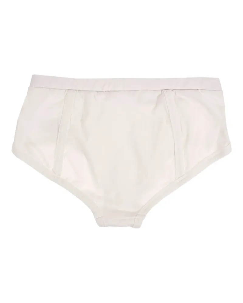 Natasha Zinko Slip mit Logo-Patch - Weiß Weiß