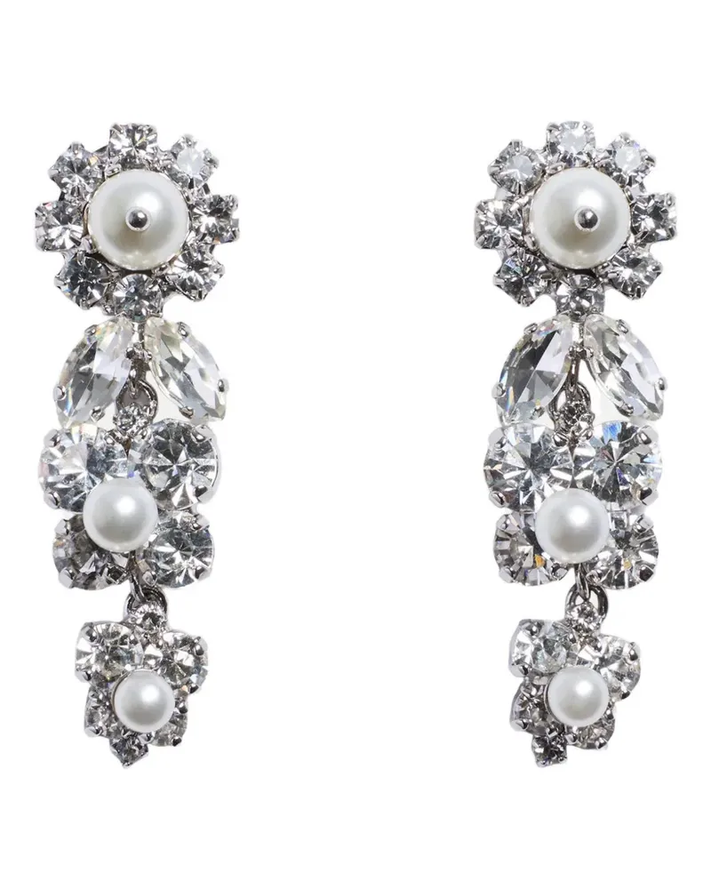 Simone Rocha Daisy crystal cluster earrings - Silber Silber