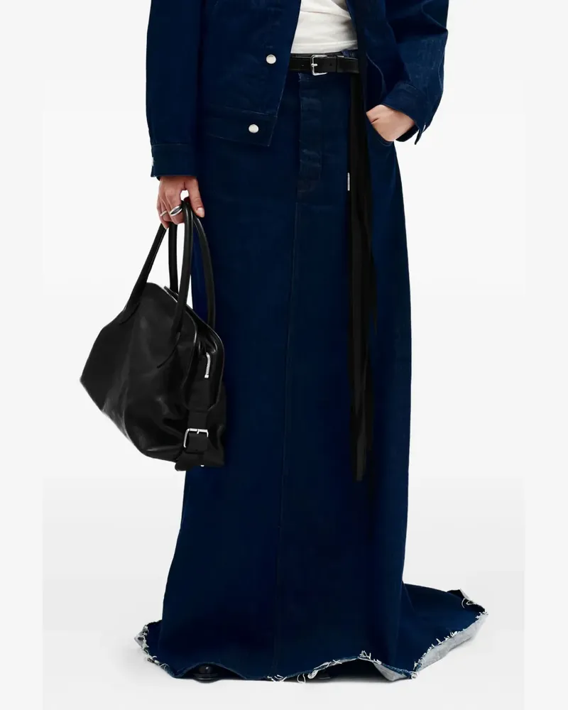 Ann Demeulemeester Goele Maxirock aus Denim - Blau Blau