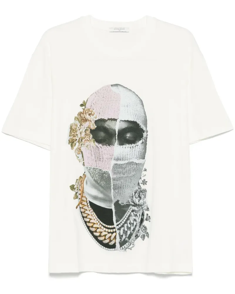 IH NOM UH NIT Newspaper Mask T-Shirt - Weiß Weiß