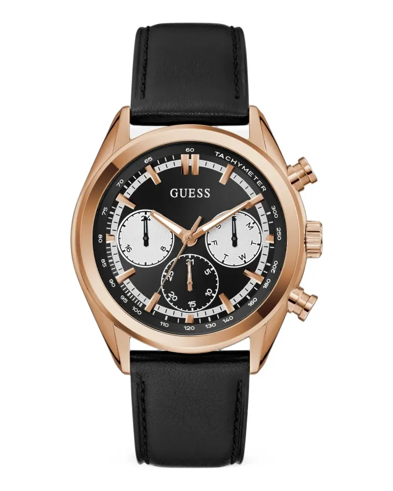 Guess Tachymeter Armbanduhr 44mm - Schwarz Schwarz
