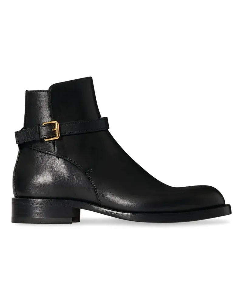 The Row Nobilis Buckle leather ankle boots - Schwarz Schwarz