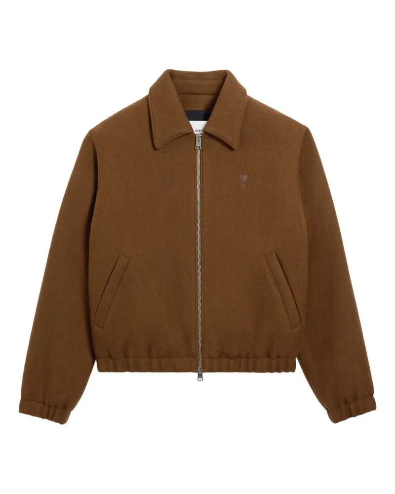 AMI Paris Ami de Coeur Jacke mit Reißverschluss - Braun Braun