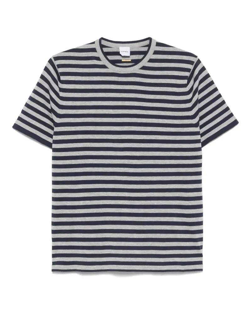 ASPESI Gestreiftes T-Shirt - Blau Blau