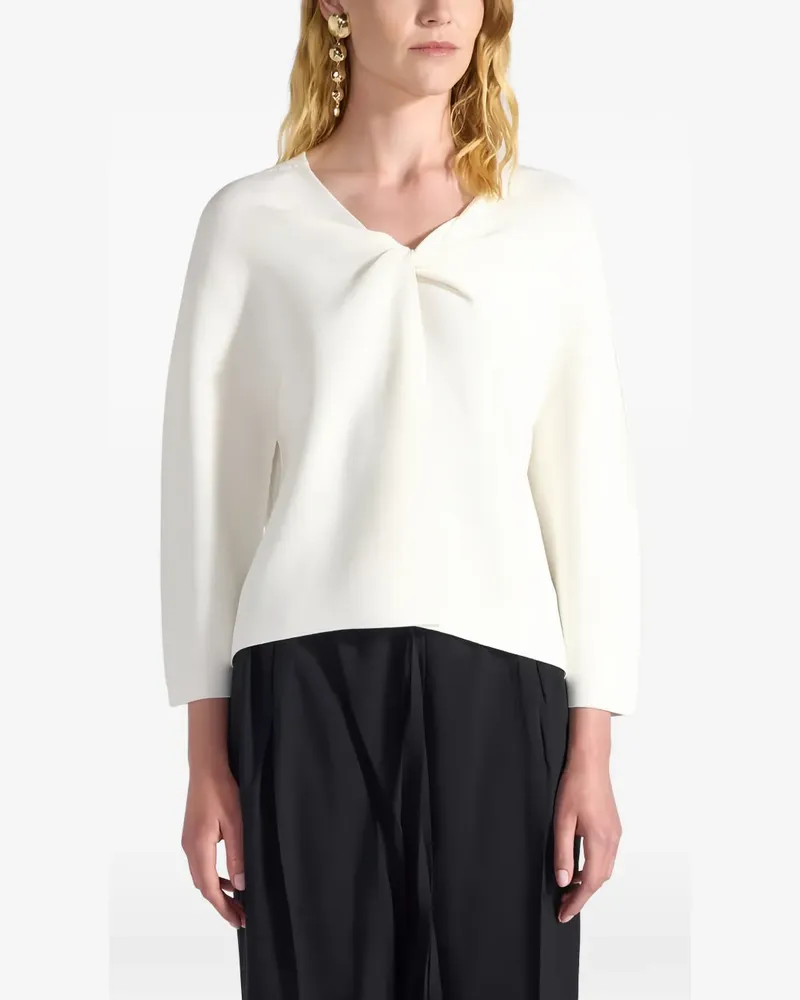 Liviana Conti Pullover mit V-Ausschnitt - Weiß Weiß