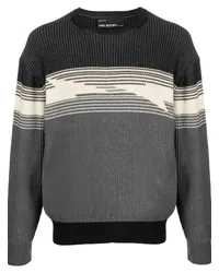 Neil Barrett Gestreifter Pullover Grau