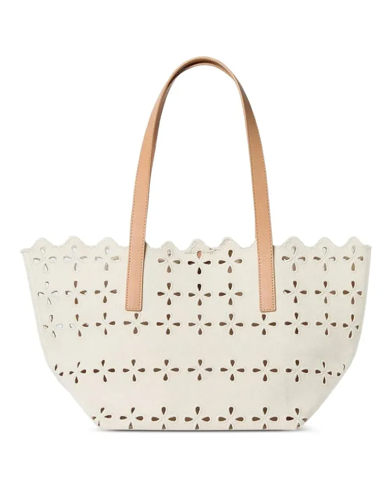 Loeffler Randall Easton flower-cut scalloped shoulder bag - Weiß Weiß