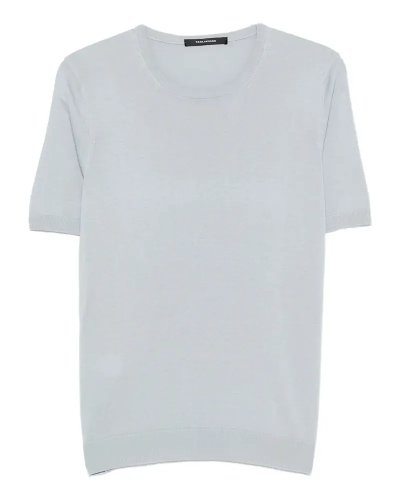 Tagliatore Gestricktes Josh T-Shirt - Blau Blau