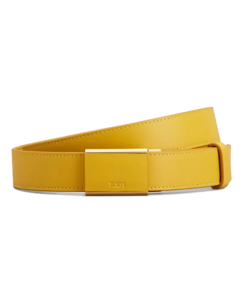 TOD'S Schnallengürtel aus Leder - Gelb Gelb
