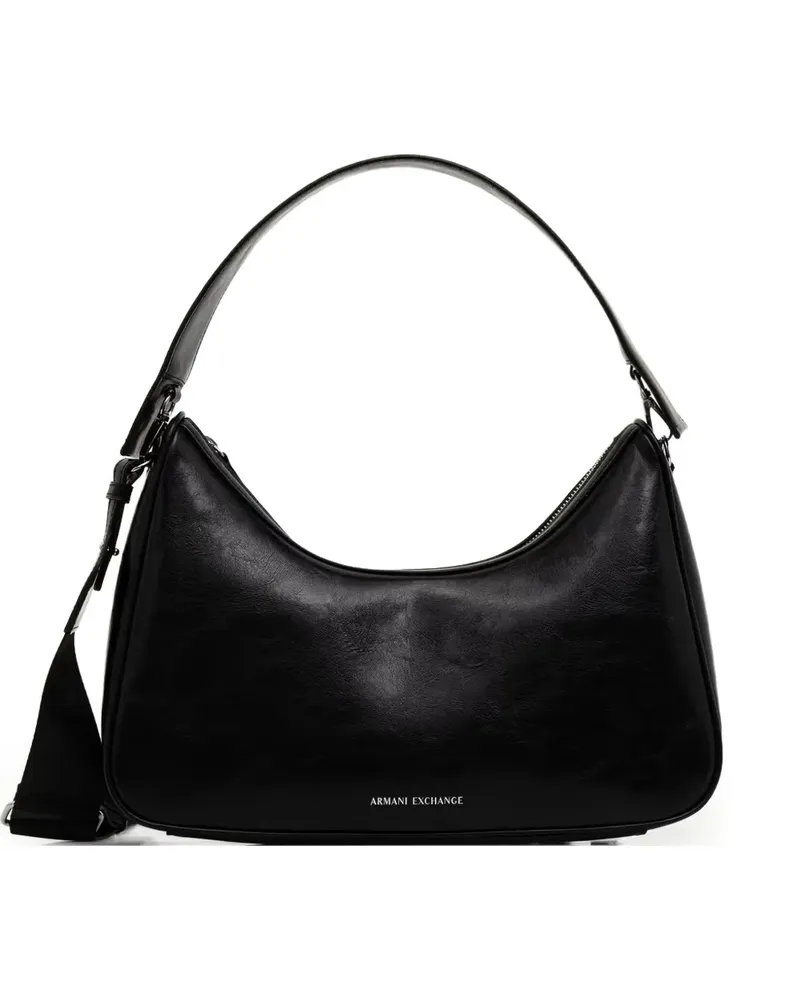 Armani Exchange Shopper mit Logo-Print - Schwarz Schwarz