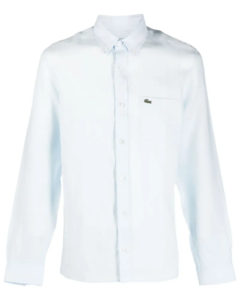 Lacoste Button-down-Hemd mit Logo - Blau Blau