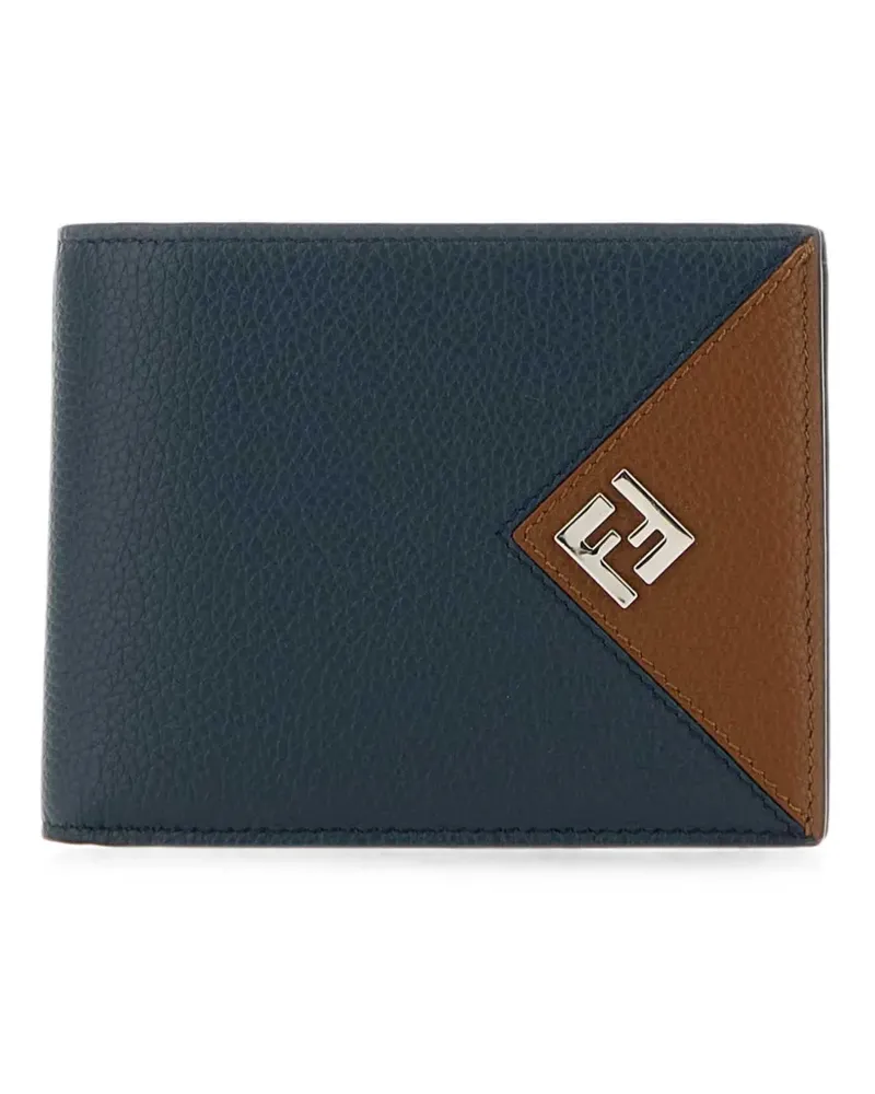 Fendi logo-plaque bi-fold wallet - Blau Blau