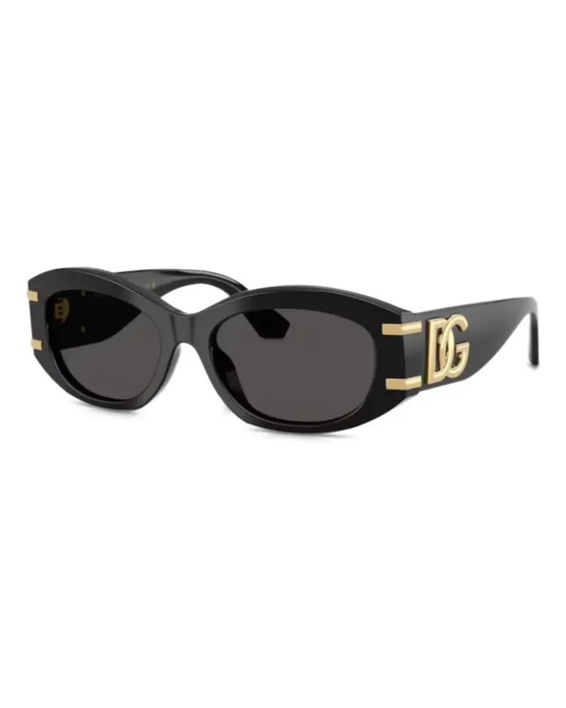 Dolce & Gabbana oval-frame sunglasses - Schwarz Schwarz
