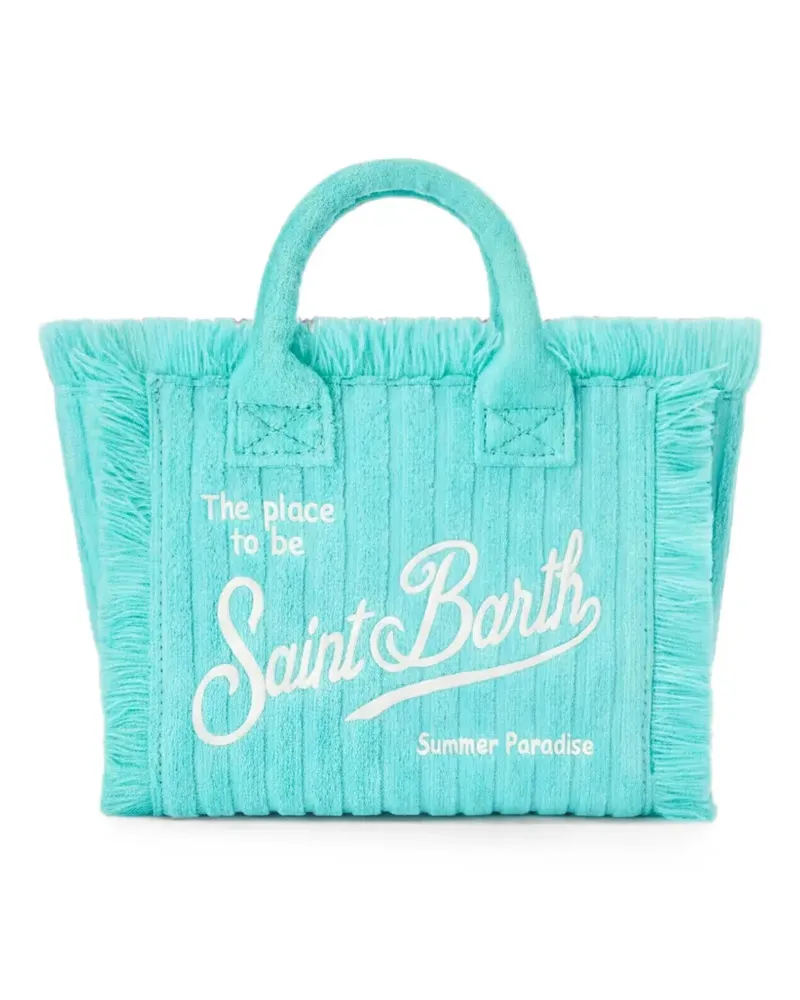 MC2 Saint Barth Mini Vanity Tote Bag mit Fransen - Blau Blau