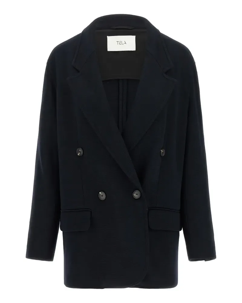 TELA Jula double-breasted blazer - Blau Blau