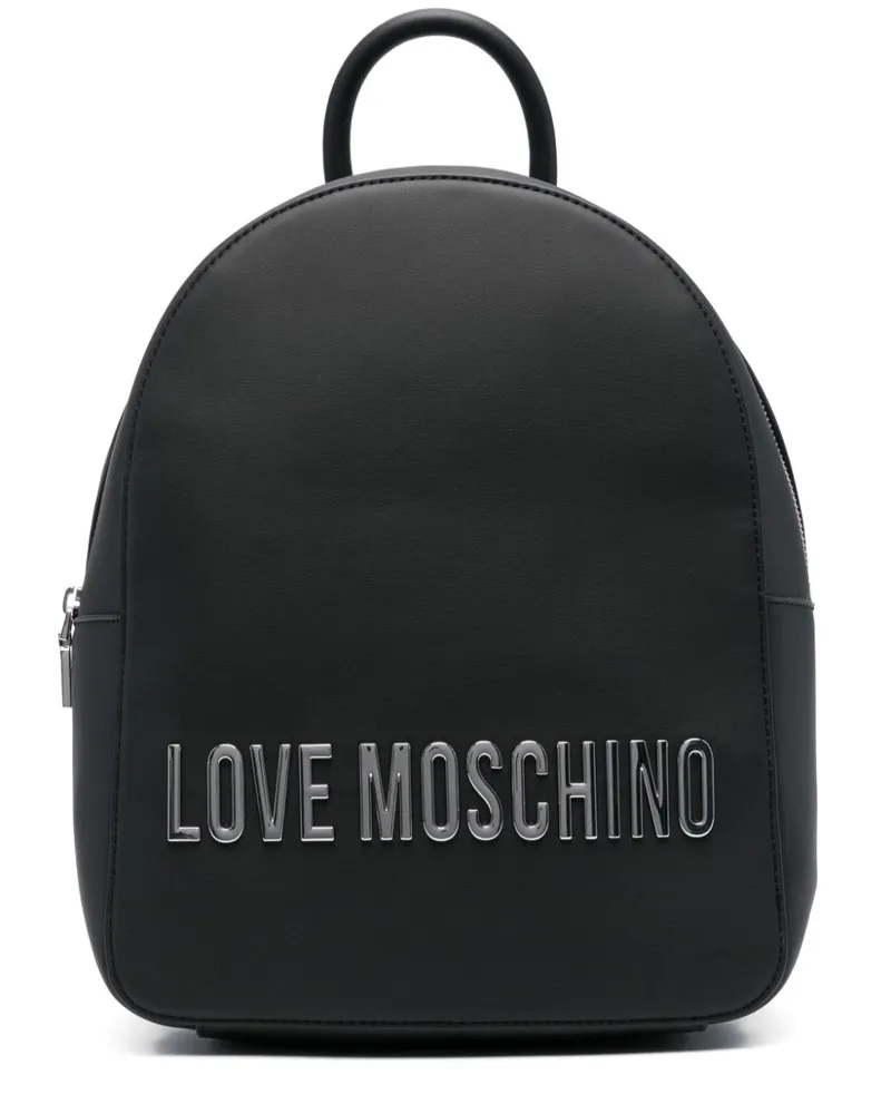 Moschino Rucksack mit Maxi-Schriftzug - Schwarz Schwarz