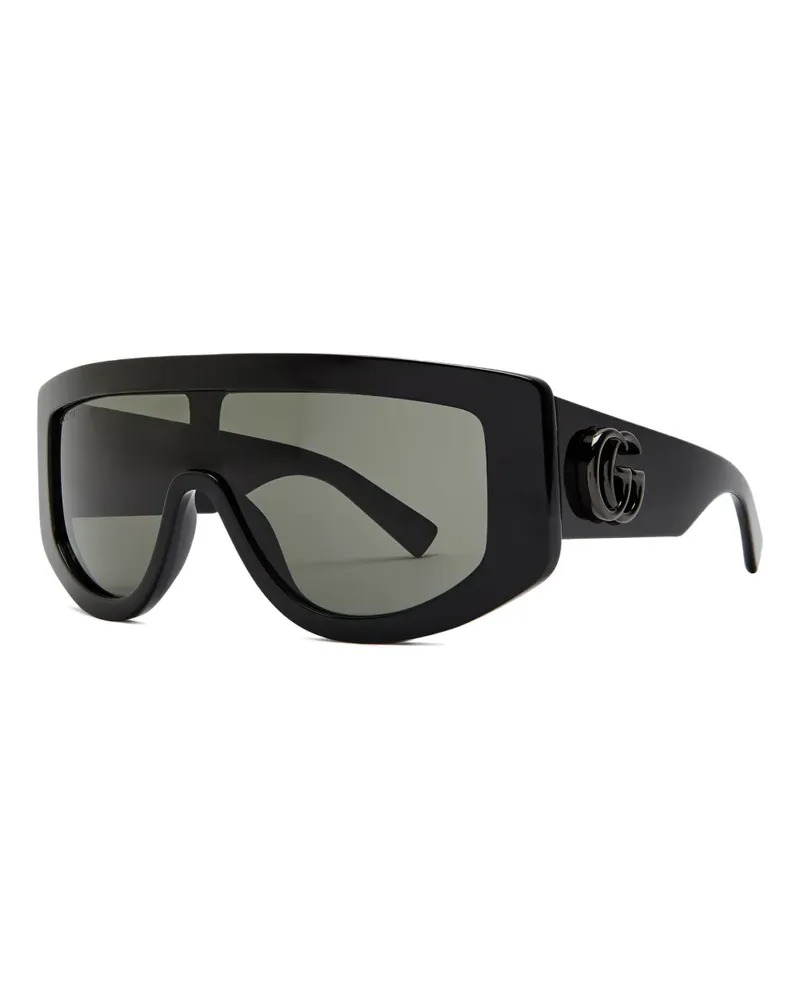 Gucci Sonnenbrille mit Logo - Schwarz Schwarz