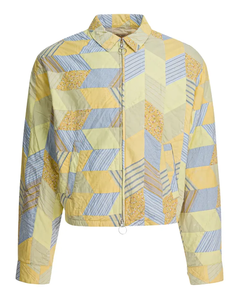 KAPITAL Patchwork zip-fastening jacket - Gelb Gelb