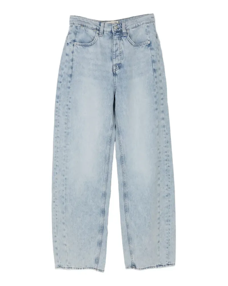 Free People button-fastening jeans - Blau Blau
