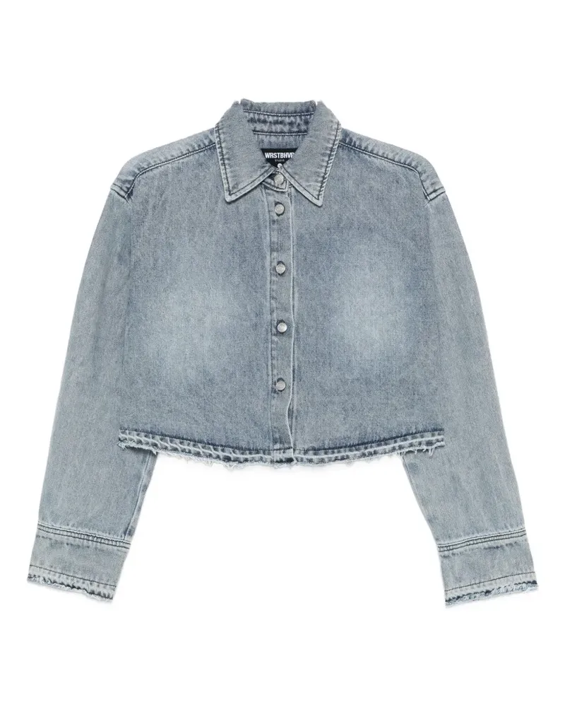 WRSTBHVR Jella frayed-hem shirt - Blau Blau