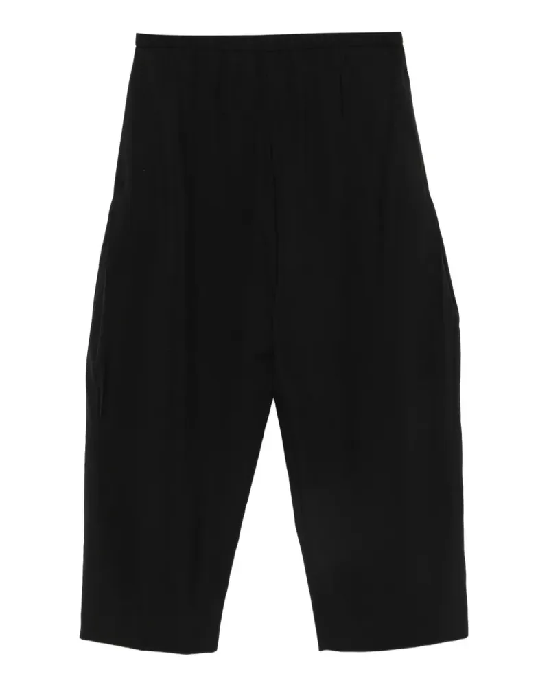 KHAITE Roma Cropped-Hose mit Stretchbund - Schwarz Schwarz