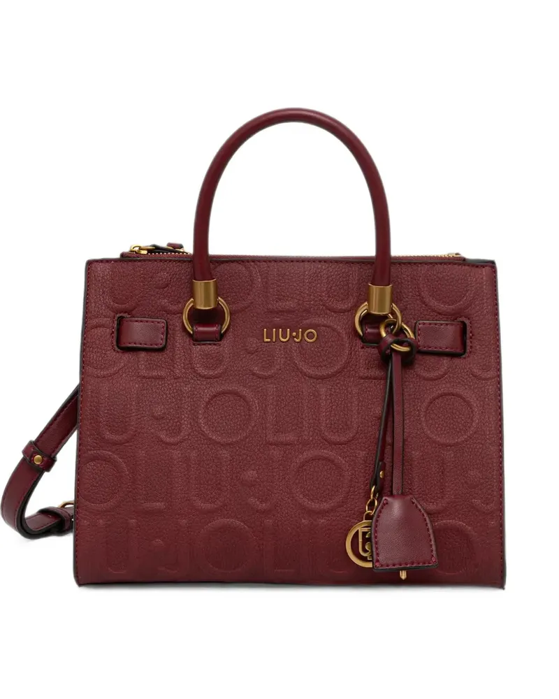 Liu Jo logo-embossed leather satchel bag - Rot Rot