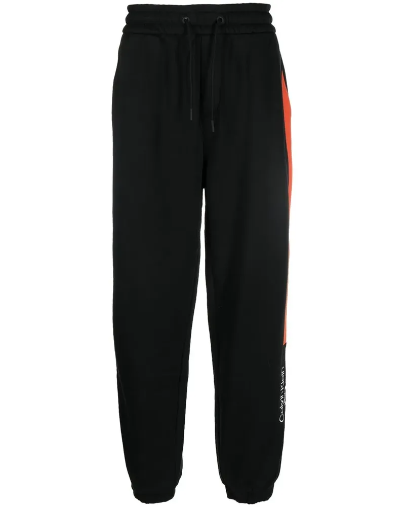 Calvin Klein Tapered-Hose mit Logo-Stickerei - Schwarz Schwarz