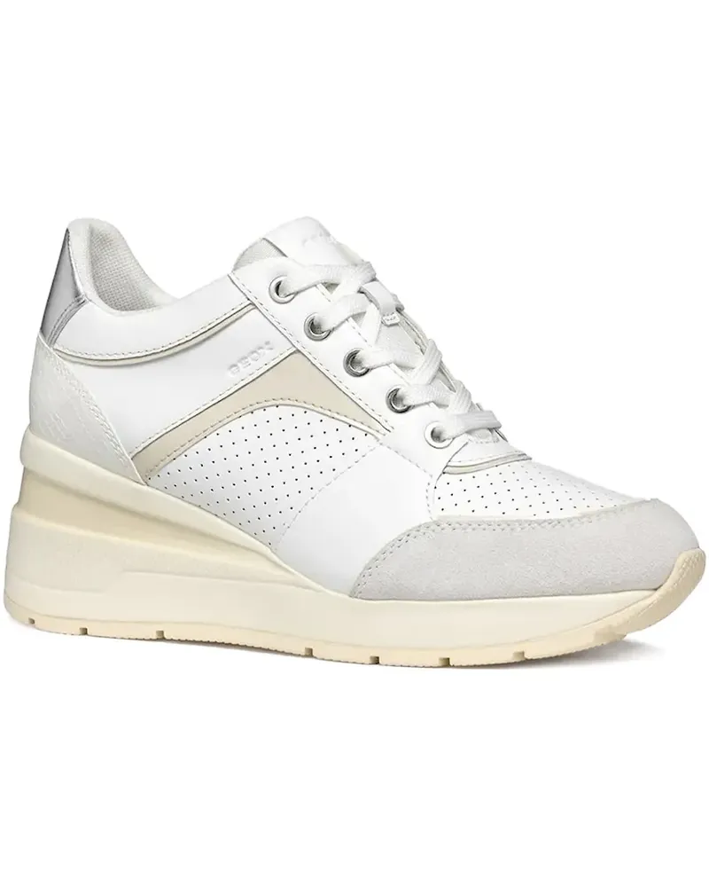 Geox Perforierte Sneakers - Weiß Weiß