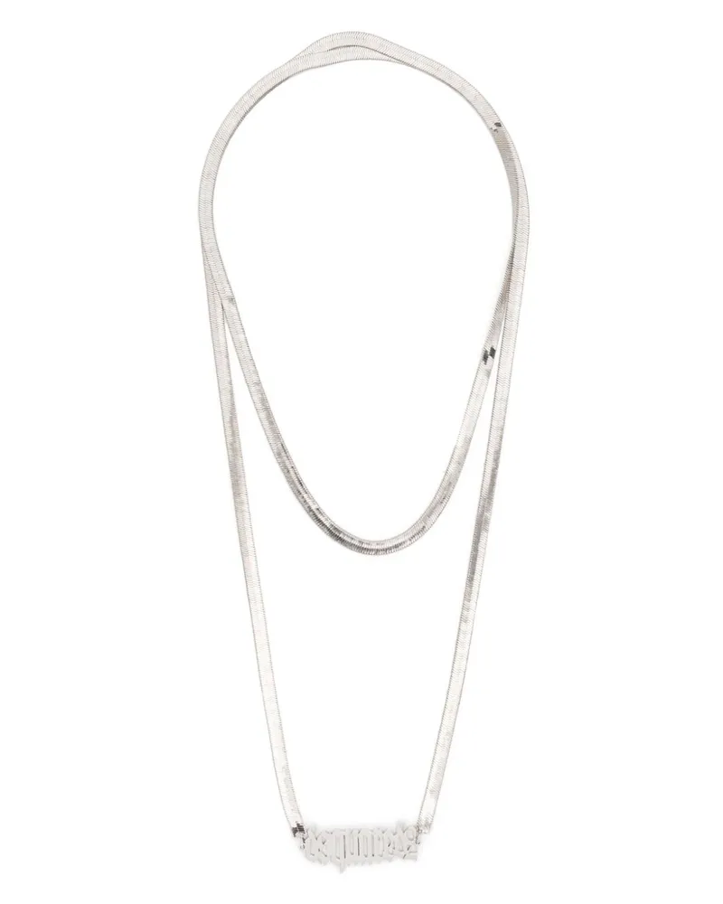 Dsquared2 Halskette mit Logo Silber