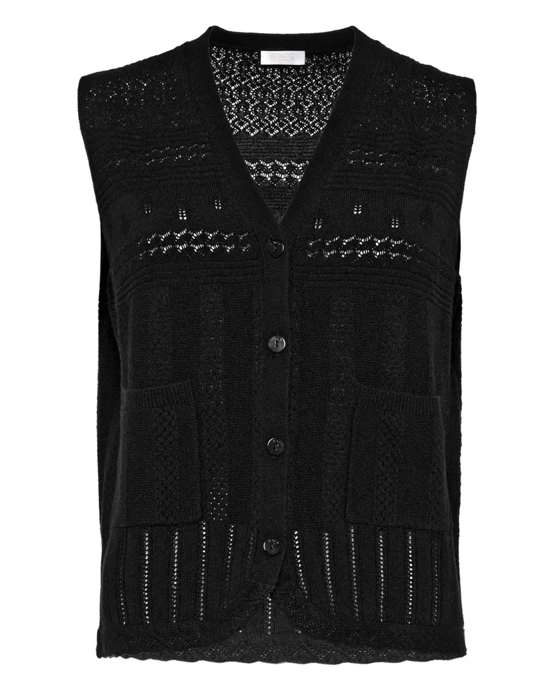Eres Geknöpfte Strickweste - Schwarz Schwarz
