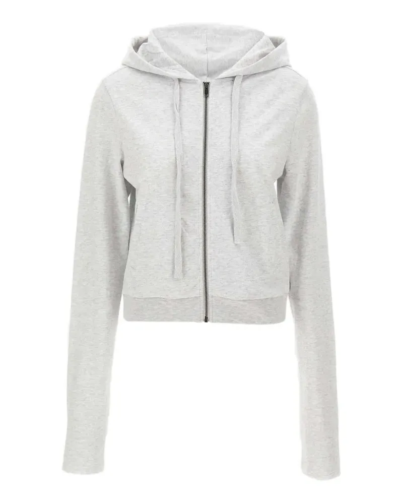 Entire Studios zip drawstring cropped hoodie - Grau Grau