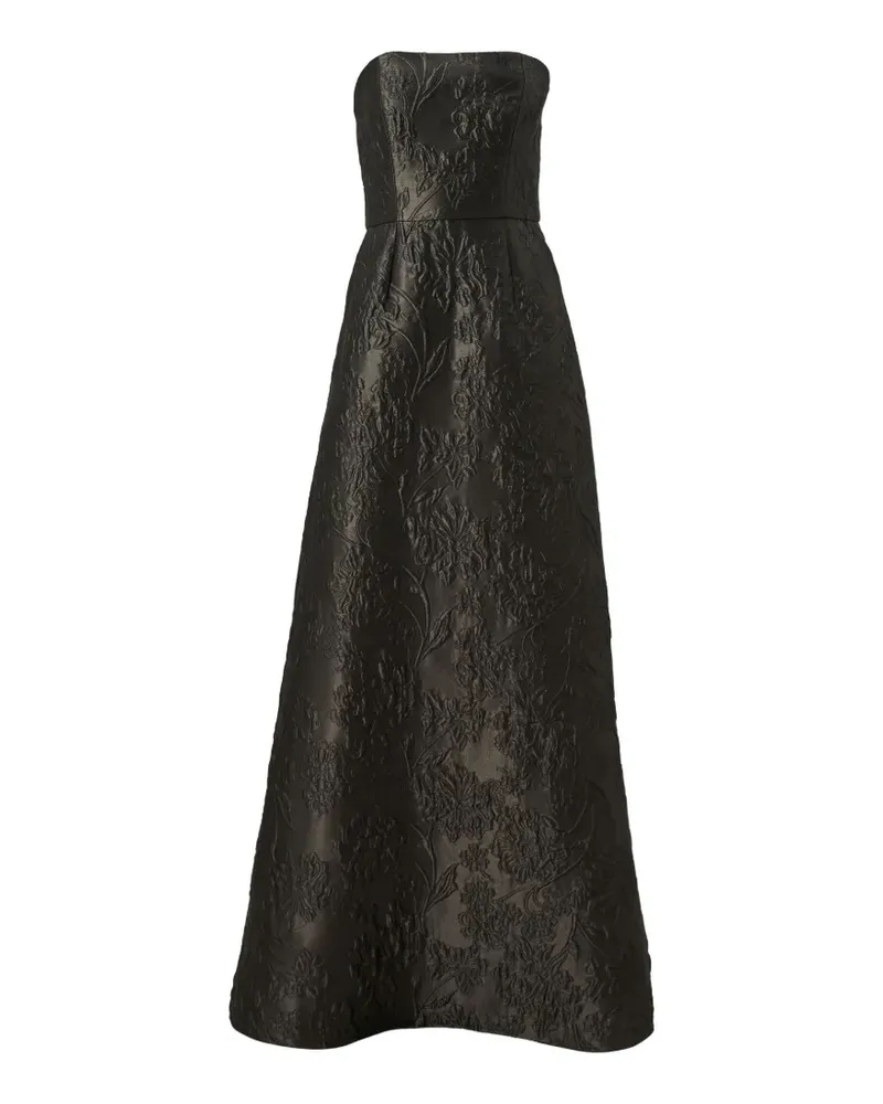 Carolina Herrera New York Schulterfreies Maxikleid aus Blumen-Jacquard - Grün Grün