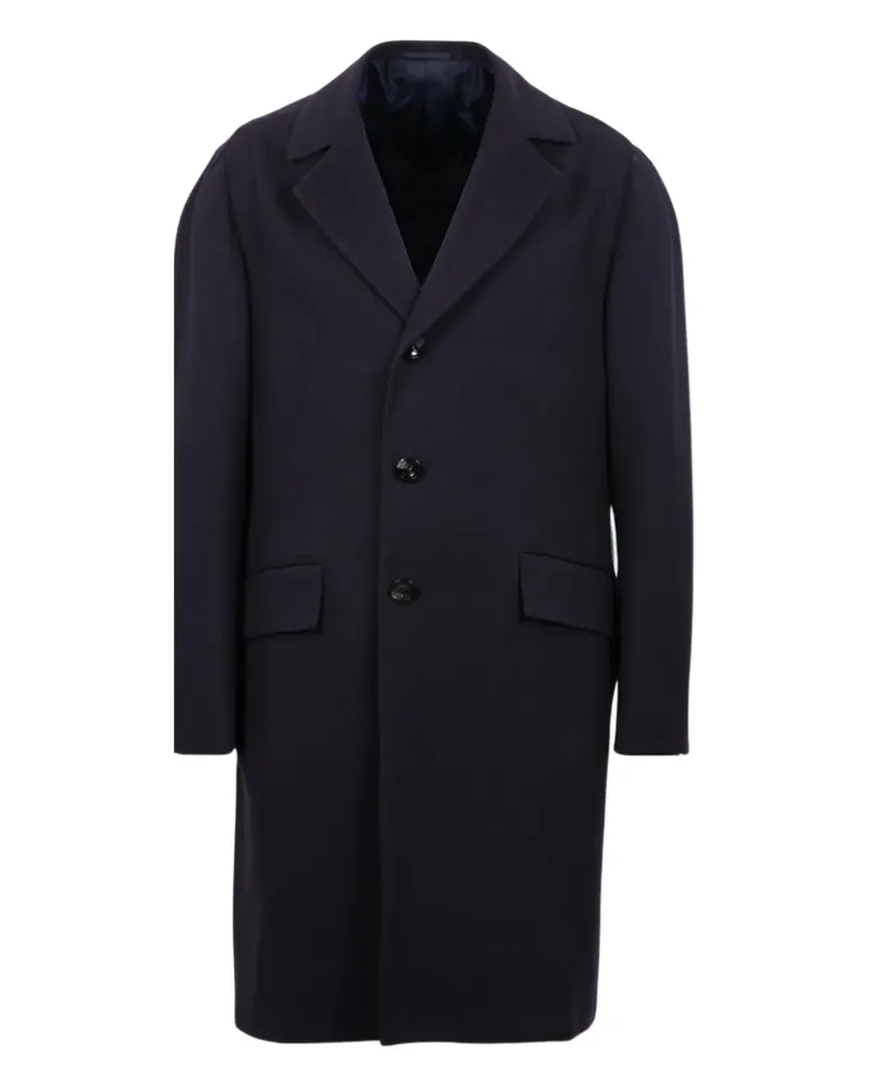Kiton Einreihiger Mantel - Blau Blau