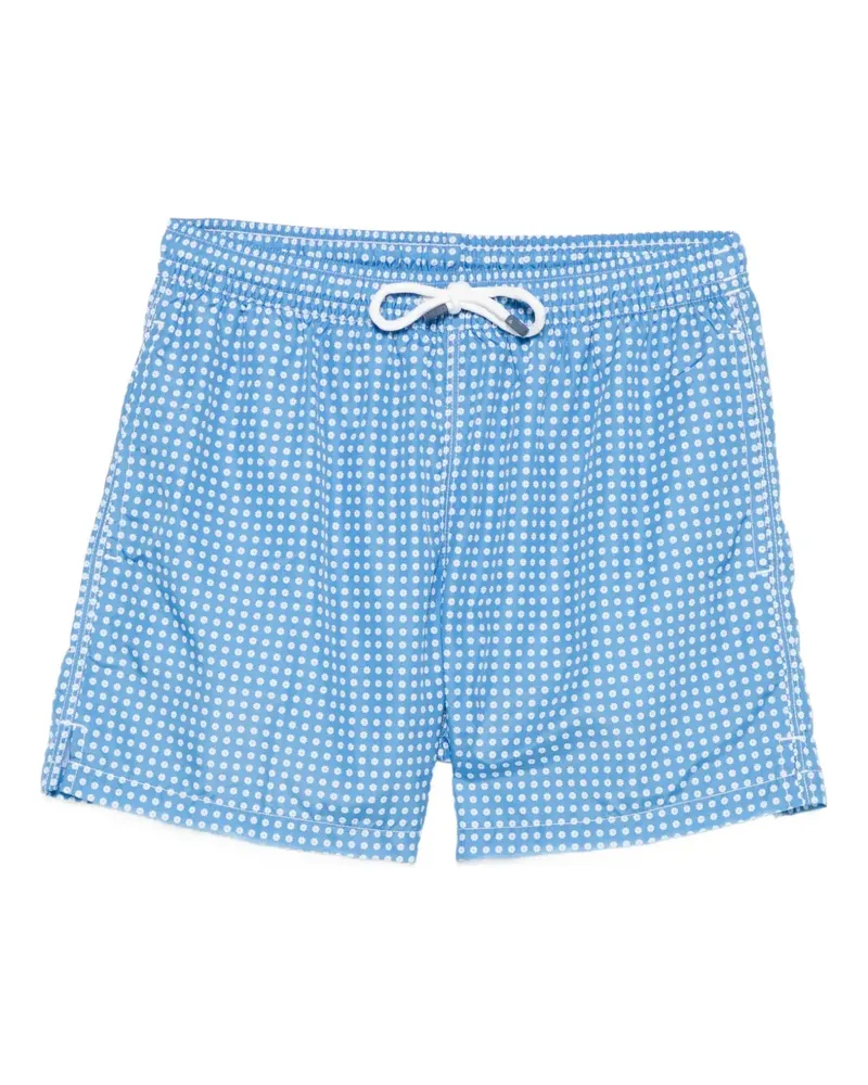Fedeli Madeira Badeshorts mit geometrischem Muster - Blau Blau
