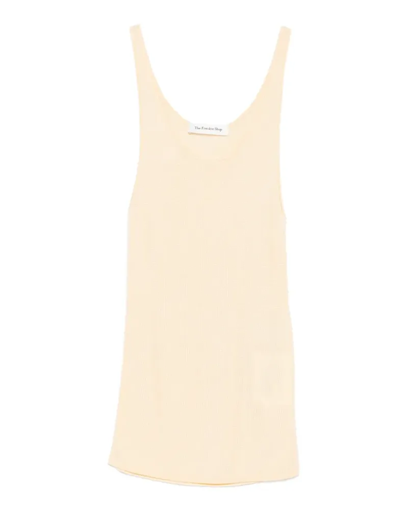 FRANKIE Shop fine-knit scoop-neck tank top - Gelb Gelb